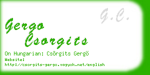 gergo csorgits business card