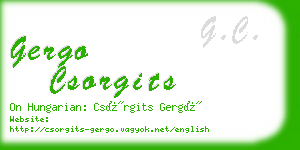 gergo csorgits business card